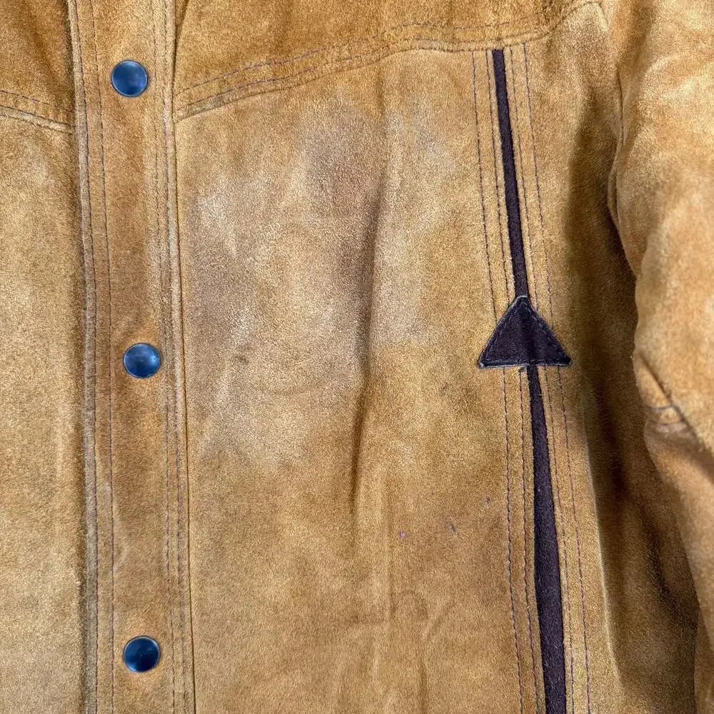 Vintage 1970s Sears The Leather Shop Suede Western Trucker Jacket